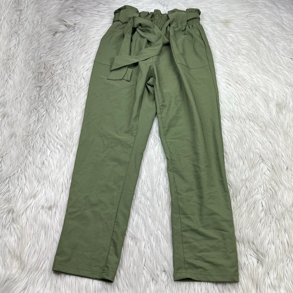 Grace Karin High Waisted Tie Waist Jogger Pants